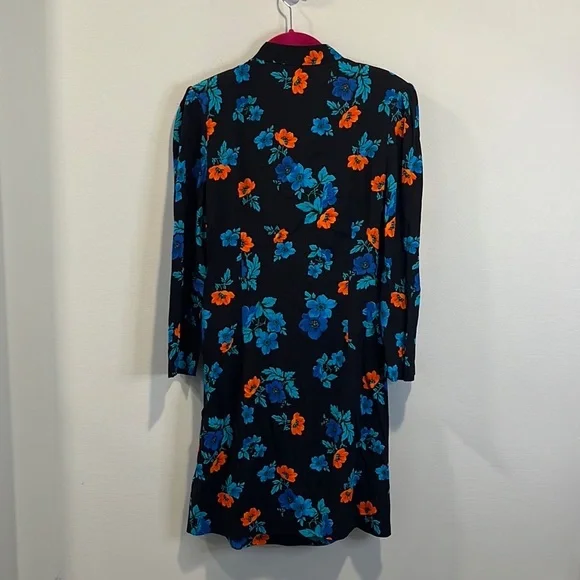 Maje “Ripita” ruched floral mini dress 2(US M)